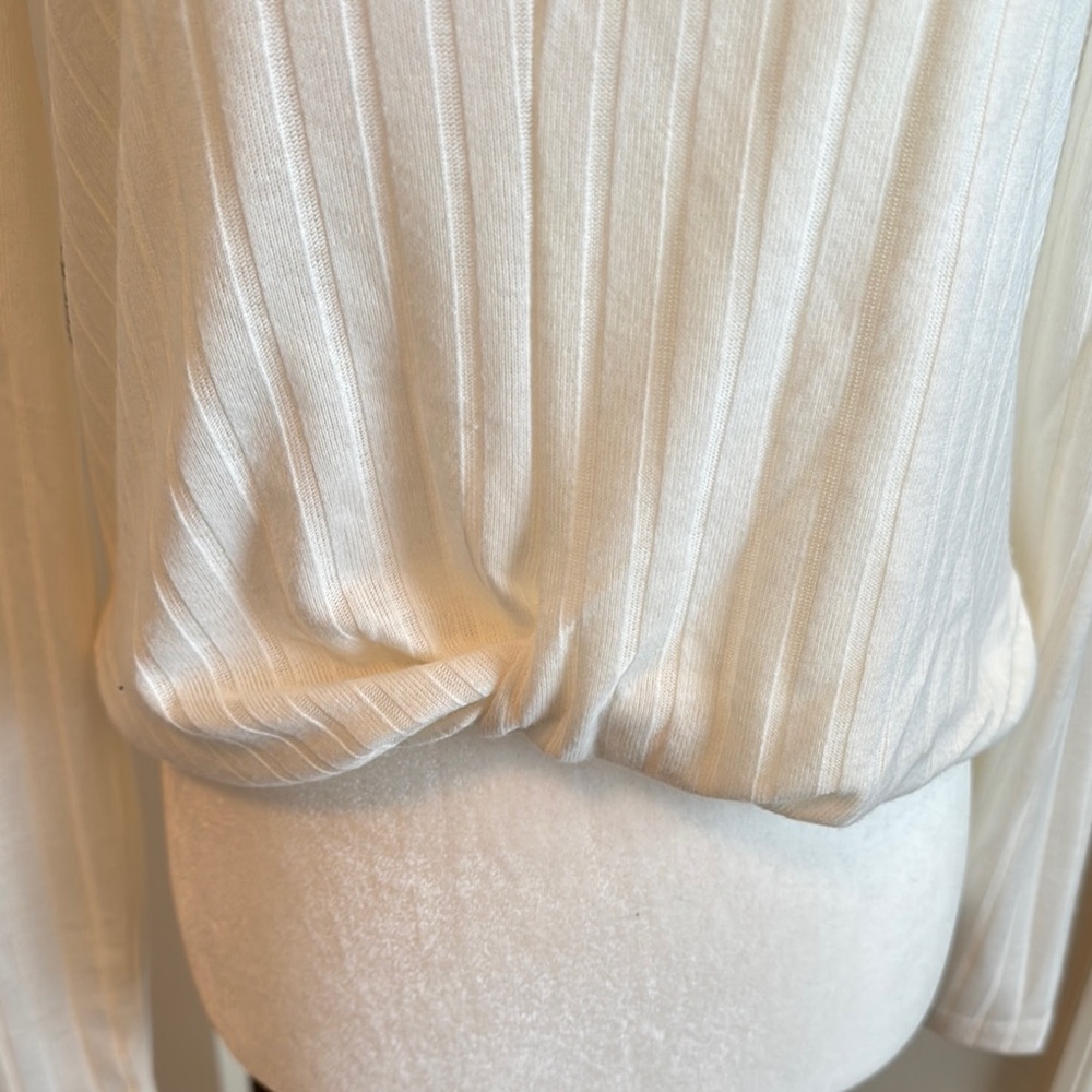 Sanctuary White Ribbed Blouse - Picture 2 of 3